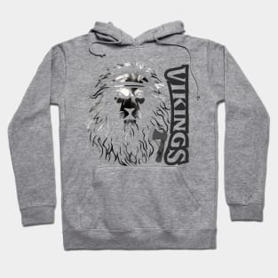 Tie dye BLACK LION VIKING Hoodie